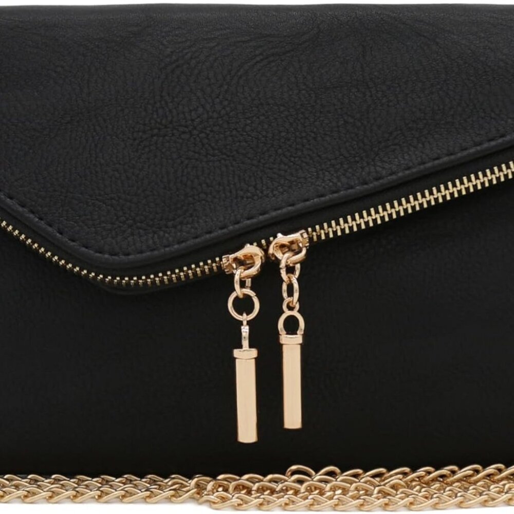 Envelope Wristlet Clutch Crossbody Bag with Chain Strap